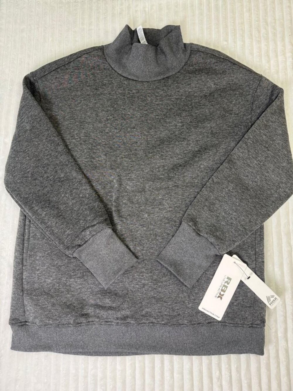 RBX Women's Mock Neck Sweatshirt Gray New with Tags Size M